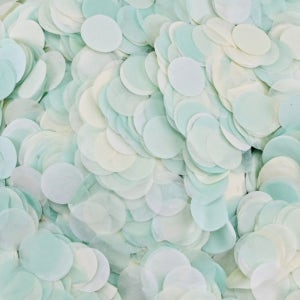 대용량 종이컨페티 2.5cm 200g 원형민트 꽃가루