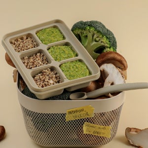 홍스파파 이유식준비물 보관용기 실리콘 큐브 6구 60ml