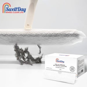 300매+300매 스웰데이 프리컷 정전기 청소포 일회용 밀대 걸레 바닥먼지 머리카락 부직포
