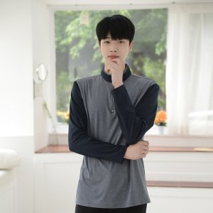 [구매] 교복몰 스판덱스 남성 반집업 긴팔 반티 생활복 단체