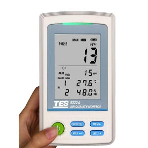 테스 공기질측정기 TES-5322A 미세먼지 온습도 측정 분진계 파티클카운터 USB 타입
