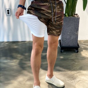 투인원 속주머니 반바지 레깅스 스판 메쉬 일체형 러닝 숏츠 반바지 헬스 트레이닝복