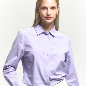 헤지스 여성 바이올렛 옥스퍼드 긴소매 셔츠 HSSH4CC74V2