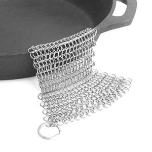 무쇠팬세척솔 반영구 스텐 수세미 사각