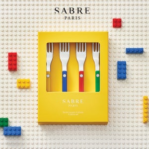 사브르 비스트로 투톤 케이크포크 4P세트