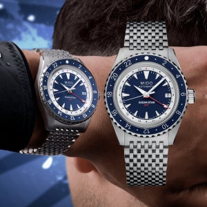 미도 시계 오션스타 GMT 블루 스페셜 메탈 오토매틱 백화점AS