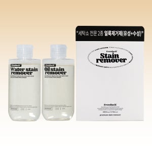 세탁소용 2종 얼룩제거제 오래된 옷 기름 피 흰티 의류 김치 얼룩 제거 프리덕