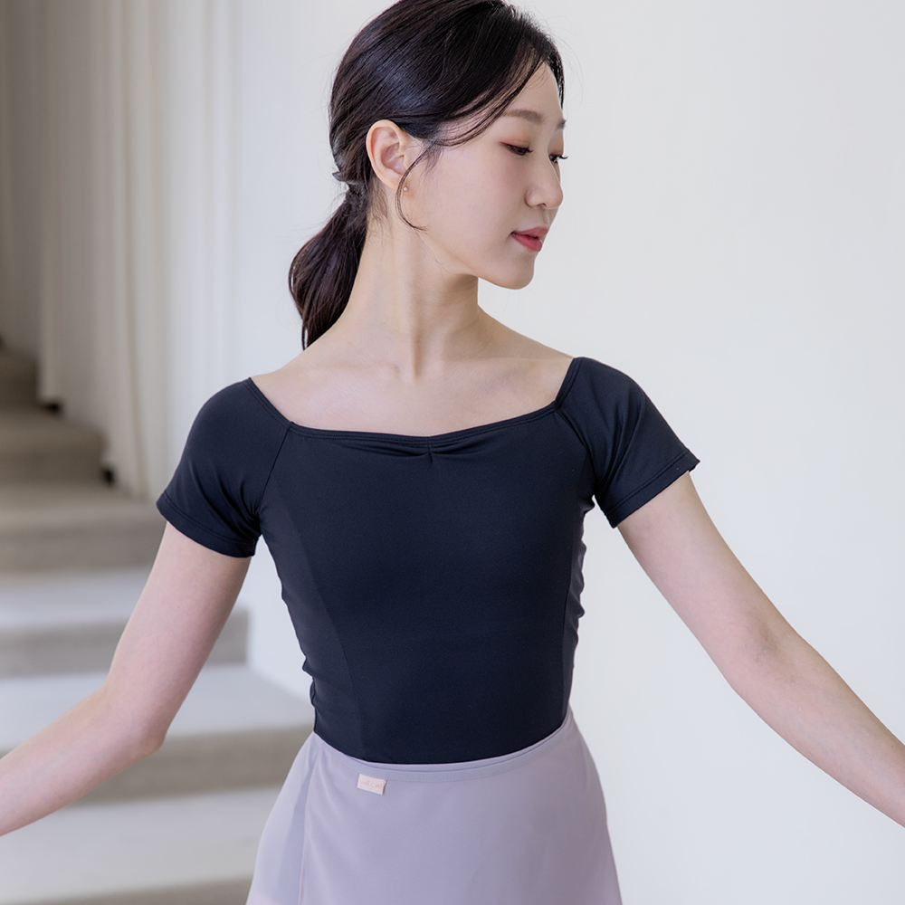 Basic Princess 레오타드 반팔 성인 발레복 무용복 취미 폴댄스 발레