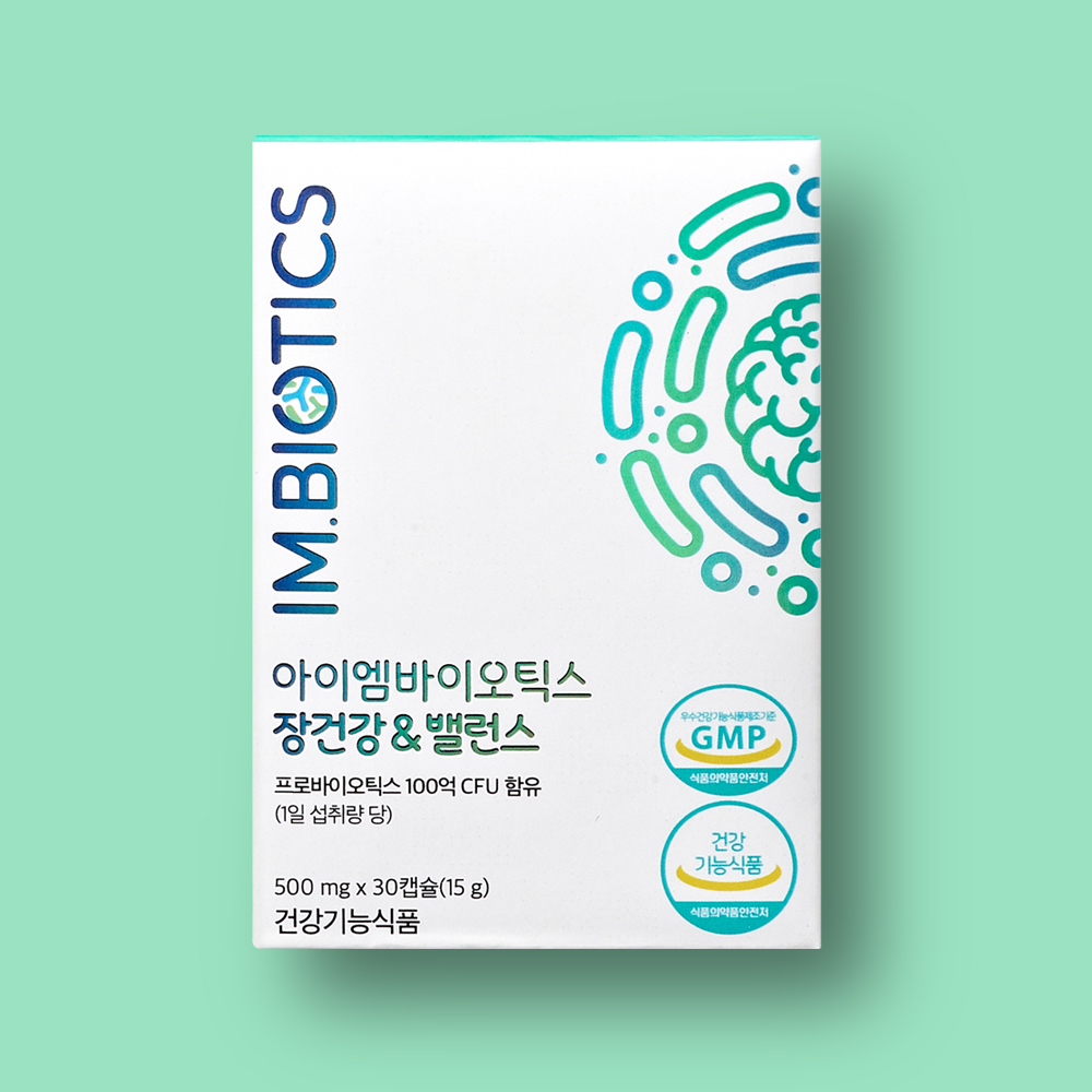 장건강&amp;밸런스 100억유산균 보장 (500mg x 30캡슐) 1개월분