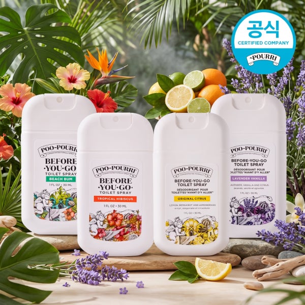 푸푸리코리아 푸푸리 토일렛 퍼퓸 화장실냄새 제거 차단 스프레이 4종 30ml, 1개