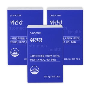 닥터루템 위건강 헬리코박터균 감초추출물 헬포스 600mg X 30정, 3박스