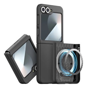 아라리 갤럭시 맥세이프 케이스 슬림 힌지보호 에어로 플렉스M 블랙, 갤럭시Z 플립6