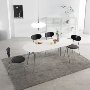 리바트 아르떼 브랜치 6인 라운드 세라믹 식탁