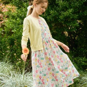 홀리데이 아카펠라 아사 핀턱 원피스 LWLBAOP0281-MT