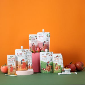 다디단 과일 잼 스틱 파우치 홍시, 사과, 딸기