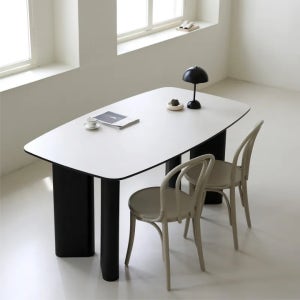 커먼테이블 슬로 다이닝테이블 블랙 세라믹질감 4인용 6인용 모던 신혼식탁