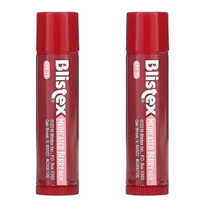 블리스텍스 메디케이티드 립밤 립케어 선스크린 SPF15 베리 4.25g 2팩