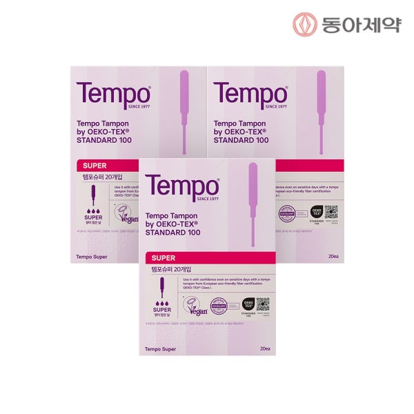 템포 오리지널 순면 탐폰 슈퍼 20p X 3팩