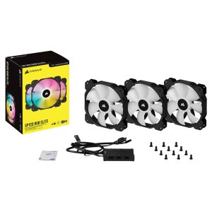 커세어 iCUE SP120 RGB ELITE 120mm 시스템 쿨러 저소음 블랙 3Pack[0109]