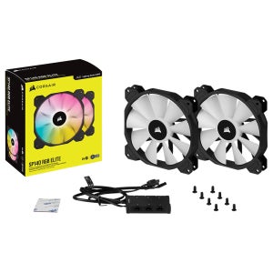 커세어 iCUE SP140 RGB ELITE 140mm 시스템 쿨러 저소음 블랙 2Pack[0111]