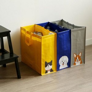 타포린백 분리수거B 3단 가정용 재활용 분리수거함3종
