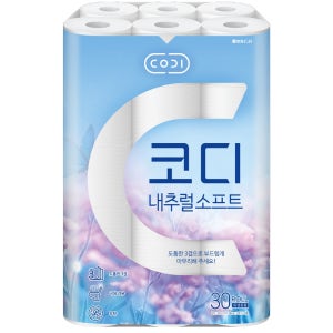 코디 내추럴소프트 27m 3겹 30롤 x 1개