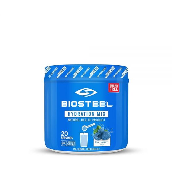 BioSteel 하이드레이션 믹스 무설탕 에센셜 전해질 포함 블루 라즈베리 20회 분량