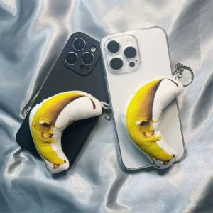 아이폰 바나나 투명 부 바나 모래 모방 13 프로 맥스 미니 수리 노래 핑거 그립 케이스