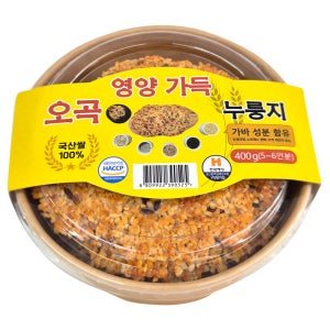 기와누룽지 국내산 찹쌀 오곡 백미 누룽지 400g 3+1개