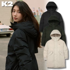 K2 역시즌 수지 롱패딩 씬에어 VIBE 후드 여성