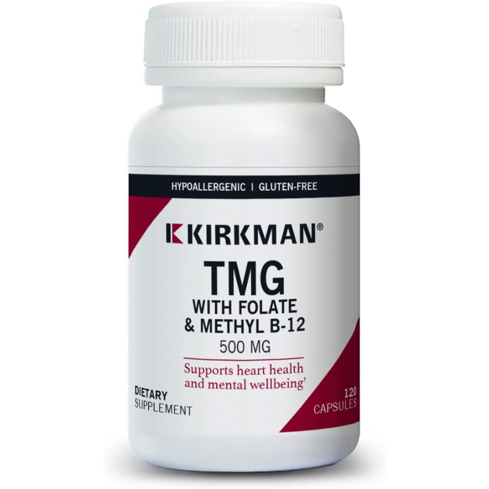 Kirkman Labs <b>TMG 500mg</b> 120정 컬크맨랩 트라이메틸글리신 엽산 B12