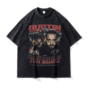 포스트 말론 프린트 티셔츠 반팔 긴팔 힙합 빈티지 래퍼 음악 농구 뮤지션