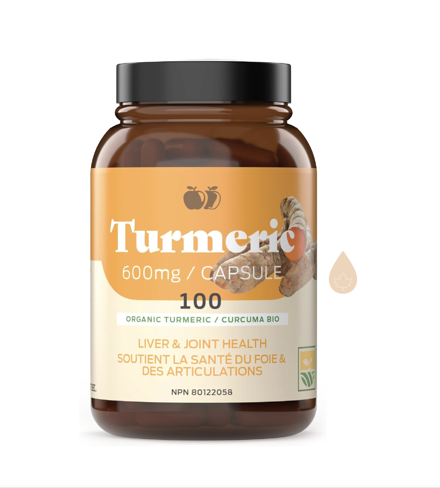Complete Natural Products 유기농 강황 600mg 100캡슐