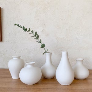 5종세트 달항아리 미니백자 도자기화병