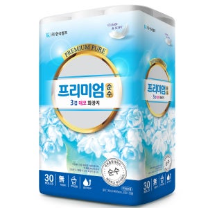 프리미엄순수3겹 데코화장지 30m, 30롤, 1팩