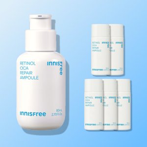 [초대용량80ml +50ml증정] 이니스프리 레티놀 시카 흔적 앰플 / 저자극 트러블 모공 과다피지 붉은기 80ml, 1개