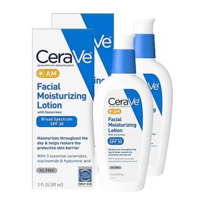 세라비 AM 페이셜 모이스처라이징 로션 위드 선스크린 SPF30 89ml 2팩