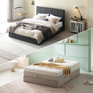 지누스 클라우드 럭스S 하이브리드 30cm+매든 저상형 프레임 침대 (슈퍼싱글)