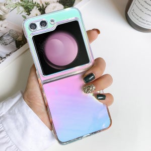 오로라 홀로그램 슬림 하드 케이스 그라데이션, 갤럭시Z 플립6