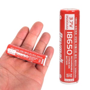 18650 충전지 배터리 3.7V 3500mAh 리튬이온 보호회로 KC