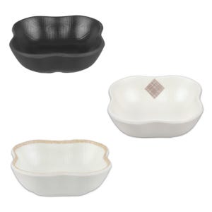 DOLSAN 돌산 멜라민 꽃 종지 DS-7776 체크(흑) 더블 앤틱 체크 소스 그릇