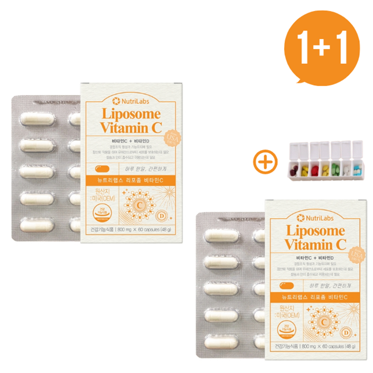 1+1 [뉴트리<b>랩스</b>] 뉴트리<b>랩스</b> 리포좀 <b>비타민C</b> 800mg X 60캡슐