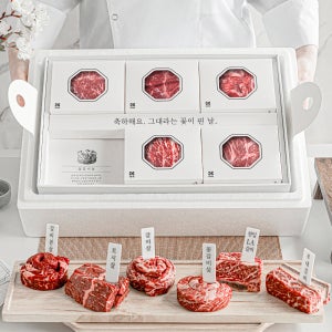 케이미트 갈비 오마카세 선물세트 1.2kg 꽃갈비살 LA갈비 우대갈비 토시살 갈비본살