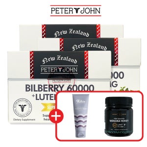 피터앤존 빌베리 60000mg 루테인 25mg 뉴질랜드 60캡슐, 3개