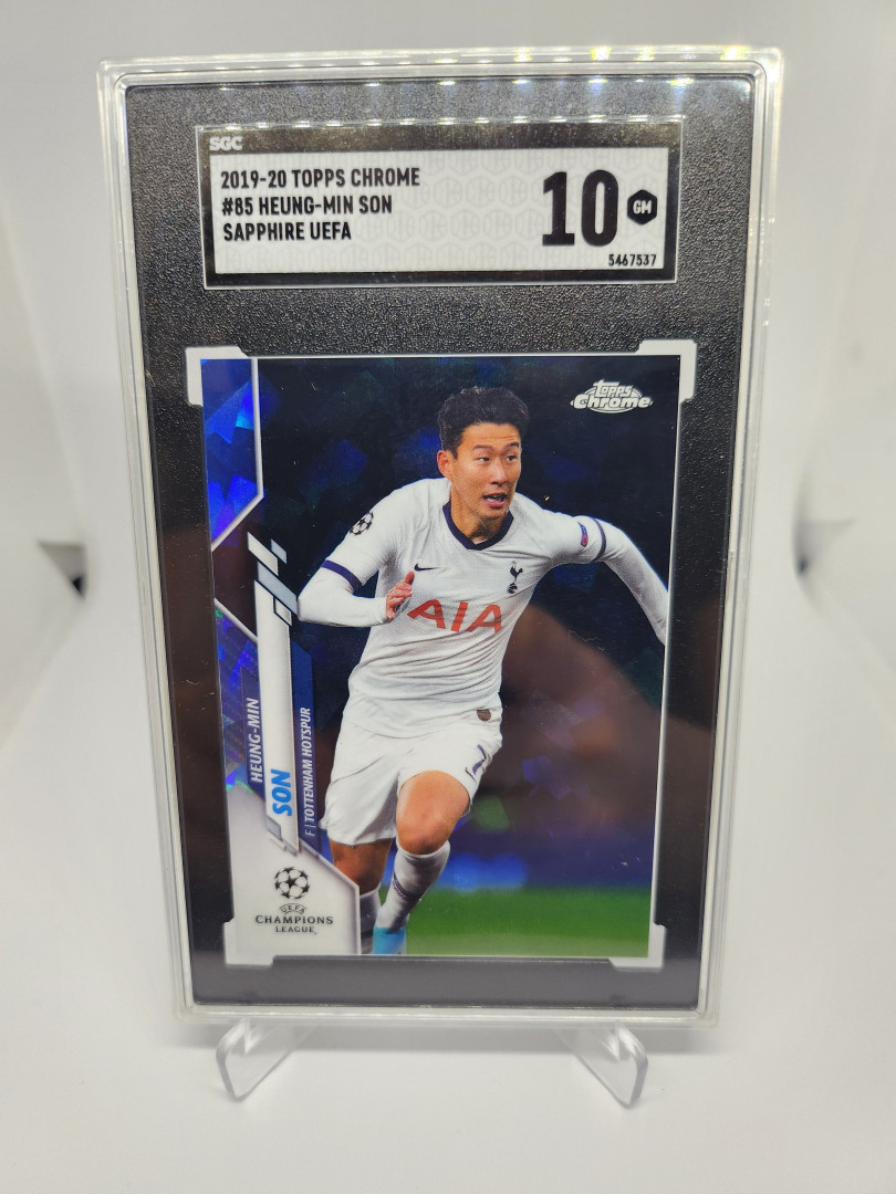 손흥민 축구카드 2019 Topps Chrome SAPPHIRE SGC10 등급 EPL 카드