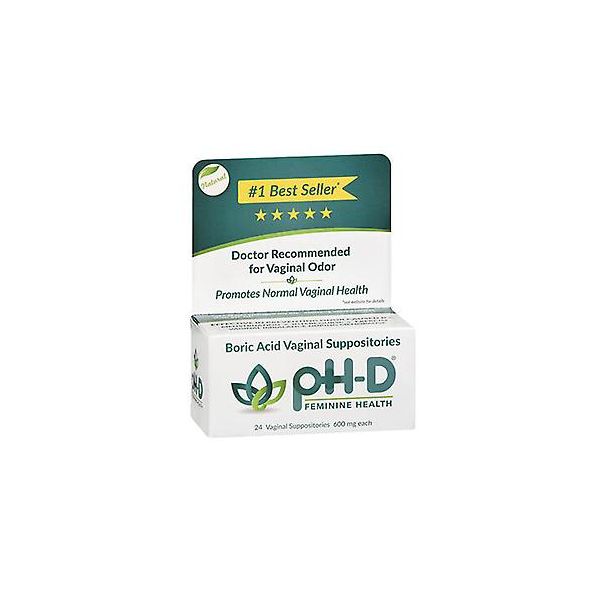 PH-D Feminine Health ph-D 여자 건강 <b>붕산 질 좌약</b>, 24 개입 1 팩