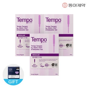 템포 오리지널 순면 탐폰 레귤러 20p X 3팩 + 입오버 3p