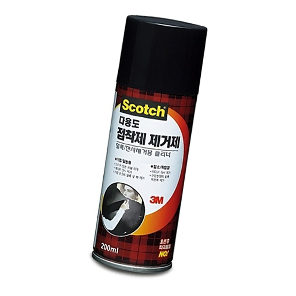 3M 강력 본드 제거 스프레이 접착제 순간 리무버 200ml 얼룩 타르기름 스티커 라벨 테이프 자국 제거제