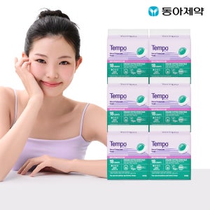 템포 유기농 순면 라이너 롱 18개입 X 6팩