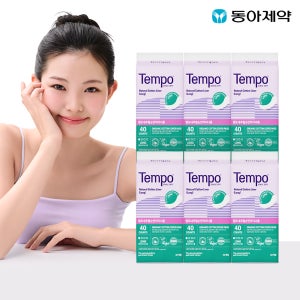 템포 유기농 순면 라이너 롱 40개입 X 6팩